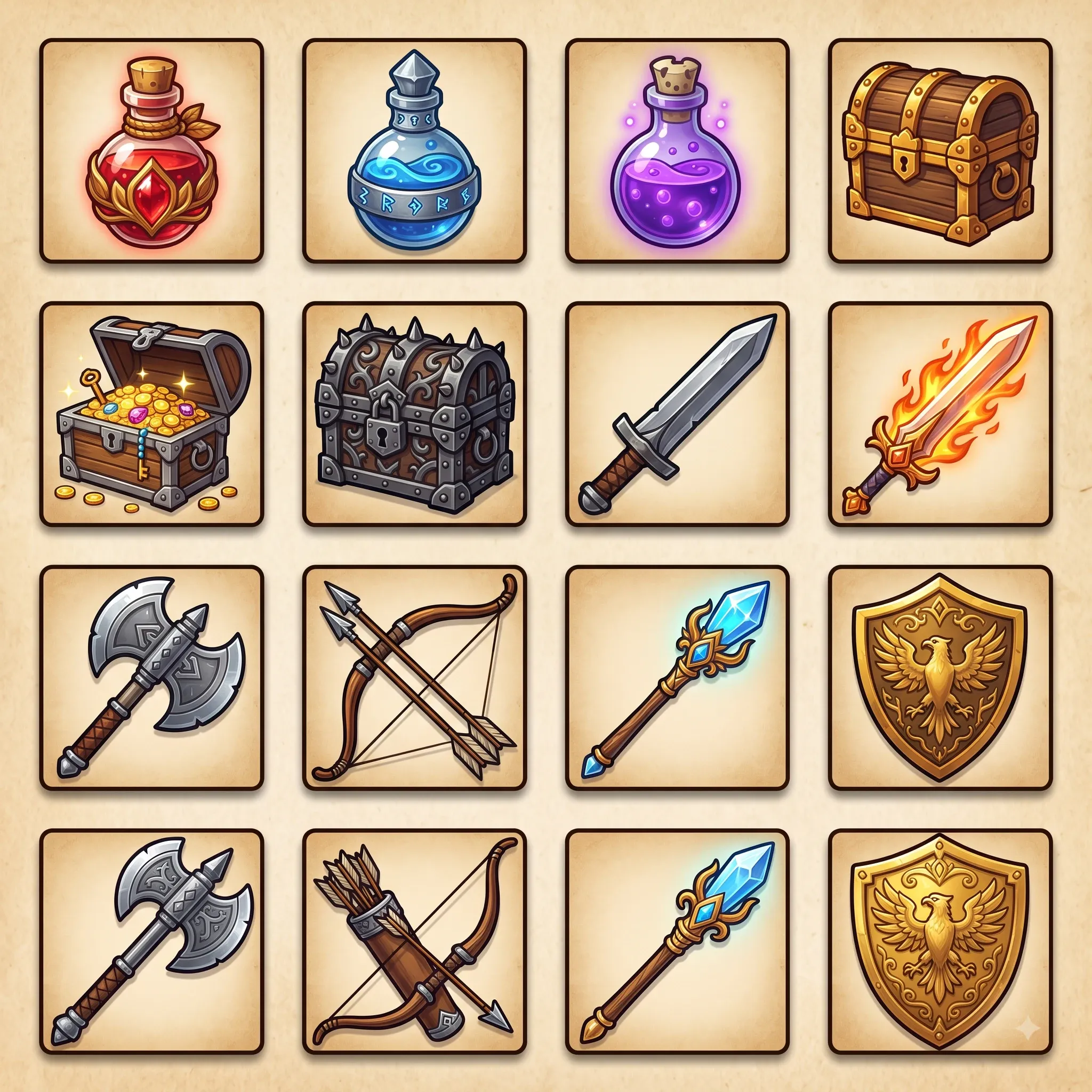 Fantasy Game UI Icon Set
