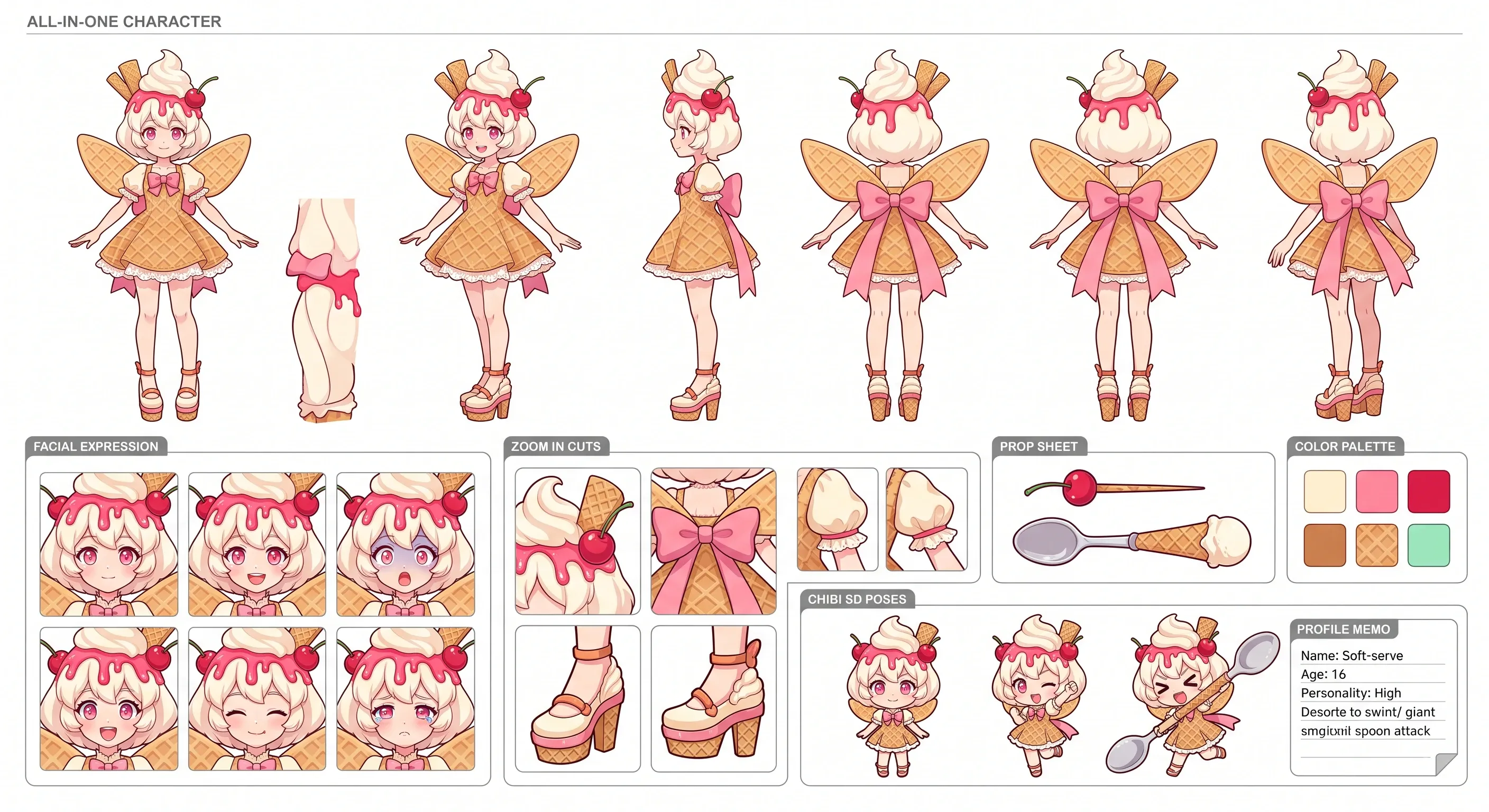 Soft-Serve Fairy Girl Character Design