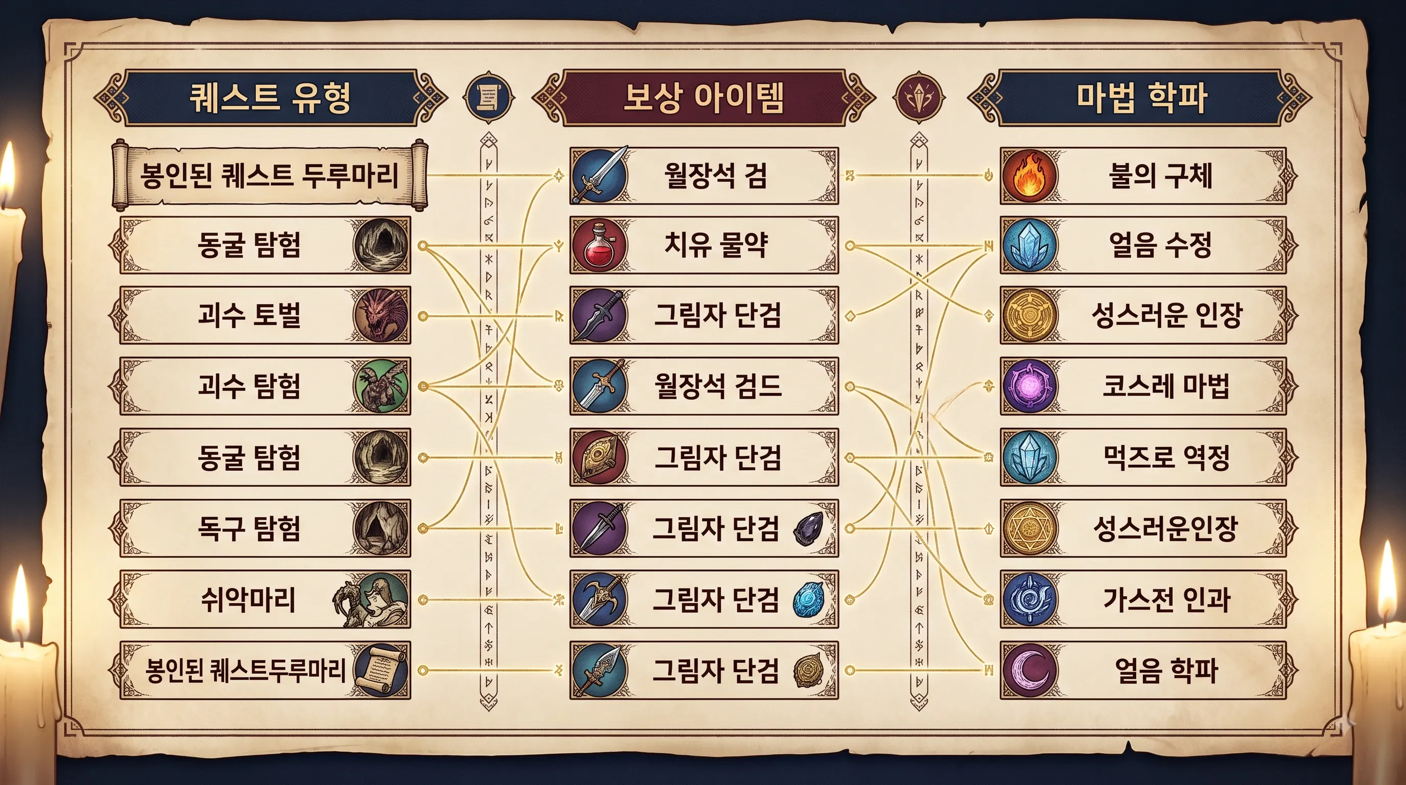 Korean Fantasy Infographic Worldbuilding